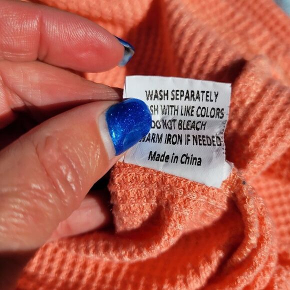 Glanzition Womens Tops Casual V Neck Button Up Loose Waffle Knit Tunic Henley M - Picture 13 of 16